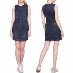 Robe en jean Freeman T Porter Margaret flexy dark blue