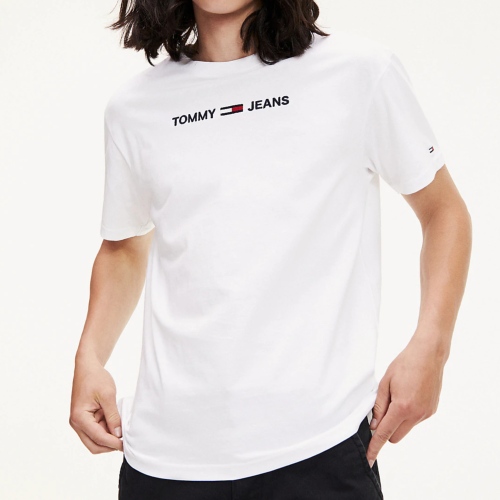 T Shirt Tommy Hilfiger Jeans blanc avec logo brodé