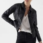 Veste cuir pu noir Salsa femme