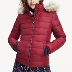 Doudoune femme Tommy Hilfiger rouge bordeaux