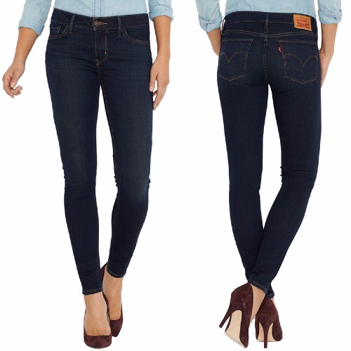 Jean Levis femme modèle 710 Innovation Super Skinny délavage Deep End