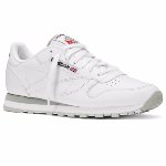 Chaussures Reebok Classics modèle CL Leather en cuir blanc