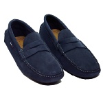Chaussures mocassins Tommy Hilfiger en cuir daim bleu marine