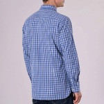 Chemise Us Polo Assn Evan en coton à carreaux bleus