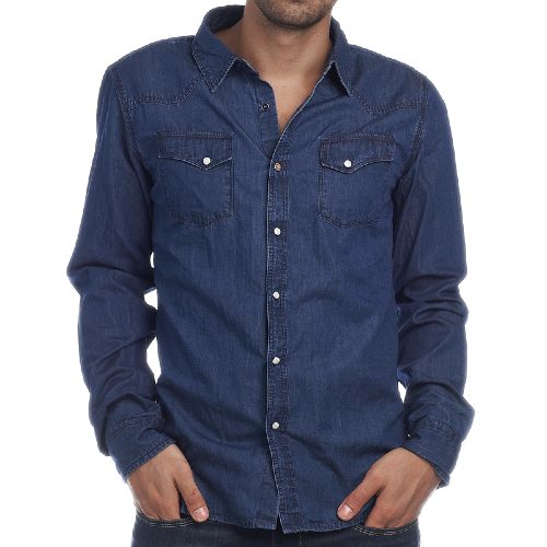 Chemise en jean Japan Rags homme modèle Rondall