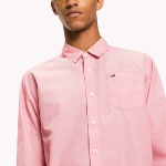 Chemise slim fit rose pour homme Tommy Hilfiger Jeans