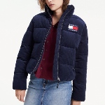 Doudoune en corduroy femme Tommy Jeans bleu marine