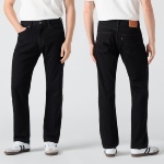 Jeans Levis 505 Regular 100% coton noir coupe droite