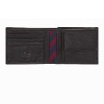 portefeuille Tommy Hilfiger modèle Johnson en cuir brut noir