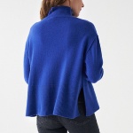 Pull en laine et cachemire bleu Salsa pour femme