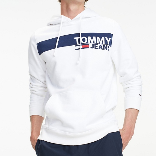 Sweat capuche Tommy Hilfiger Jeans homme blanc