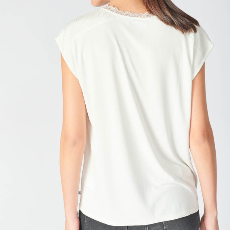 Nate Le Cerises blanc femme T Shirt Temps des