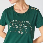 T Shirt femme Le Temps des Cerises Oulia vert