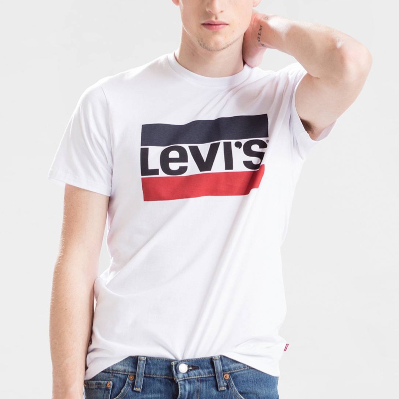 T Shirt Levi's ® homme blanc avec grand logo sportswear