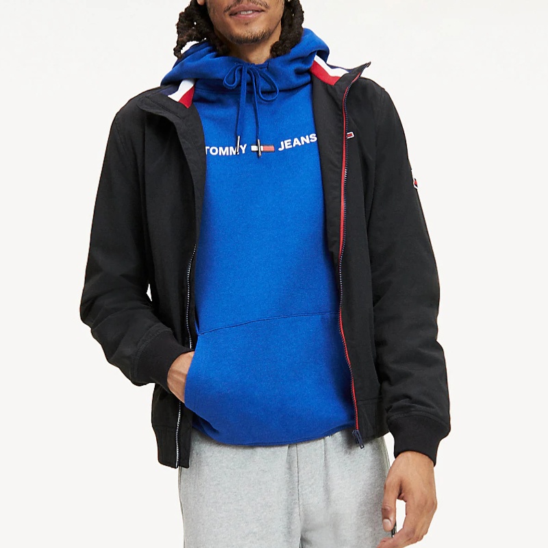 veste Tommy Hilfiger Jeans homme noir type blouson léger