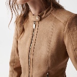 Veste en en suédine beige Salsa femme