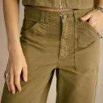 Pantalon large femme Freeman T Porter Naya Yolo kaki