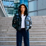 Doudoune noire brillante Freeman T Porter Vardia