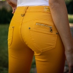 Jean 7/8 éme femme Freeman T Porter Alexa Cropped jaune