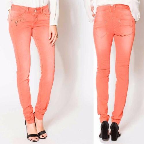 Jean femme Freeman T Porter Coralie Magic Color orange