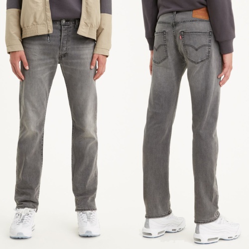 Jean levis 501 Original Fit gris High Water coupe droite