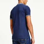 Polo Tommy Jeans homme bleu marine