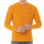 Pull en laine Us Polo Assn homme jaune moutarde