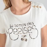 T Shirt Le Temps des Cerises femme Savana blanc