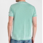 T Shirt chiné Le Temps des Cerises homme Melo aqua