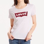 T Shirt Levi's ® femme perfect tee blanc logo batwing Levi's rouge