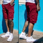 Treillis Short Freeman T Porter homme Paco rouge