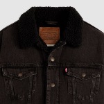 Blouson en jean doublée sherpa Levis homme trucker noir