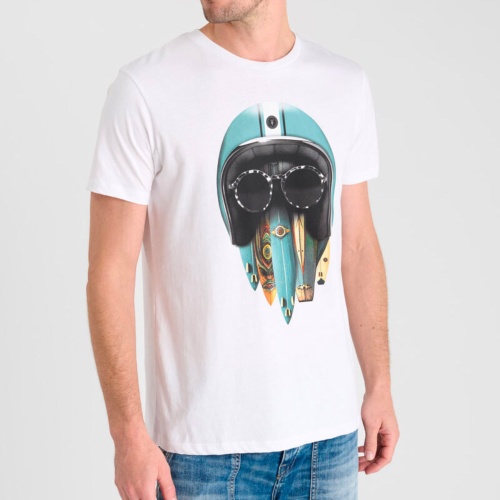 T Shirt Le Temps des Cerises homme Lepic blanc