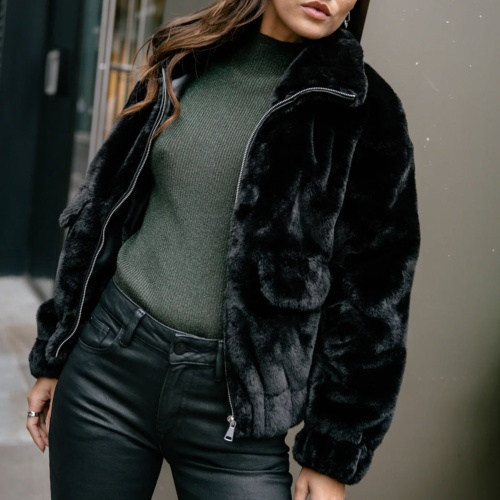 Veste fausse fourrure Freeman T Porter Solly noire