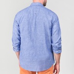 Chemise Le Temps des Cerises Rodes en lin bleu