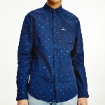 Chemise Tommy Hilfiger Jeans homme bleu marine à motifs