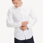 Chemise Tommy Hilfiger homme modèle Teddy en coton blanc