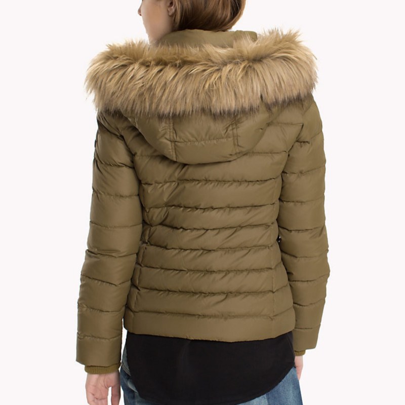 doudoune femme Tommy Hilfiger Denim col fourrure