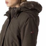 Parka Tommy Hilfiger femme modèle Giulia black olive