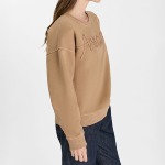 Sweat femme Le Temps des Cerises Lacet beige