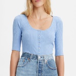 Top Levi's ® femme Dry Goods Pointelle bleu Hydrangea