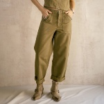 Pantalon large femme Freeman T Porter Naya Yolo kaki