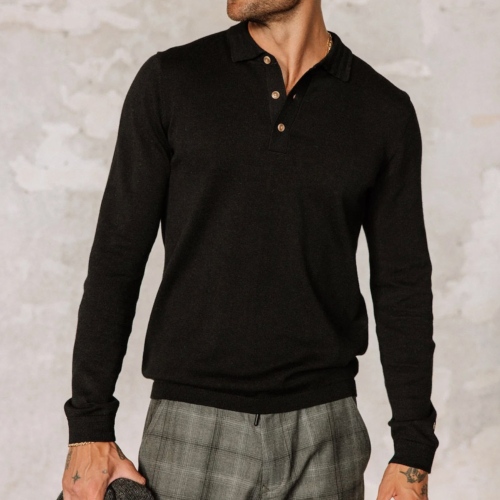 Pull col polo Freeman T Porter Mathew noir