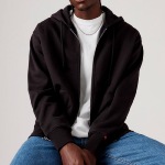 Sweat zippé capuche Levis noir