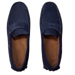 Chaussures mocassins Tommy Hilfiger en cuir daim bleu marine