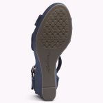 Chaussures compensées Tommy Hilfiger femme modèle Lively bleu marine