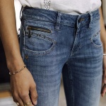 Jeans slim 7-8eme femme Freeman T Porter Alexa cropped Pacific