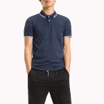 Polo homme Tommy Hilfiger Jeans bleu marine coupe slim fit