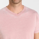 T Shirt Le Temps des Cerises homme Akru rose chiné