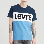 T Shirt Levis homme Colorblock Tee marine blanc et bleu